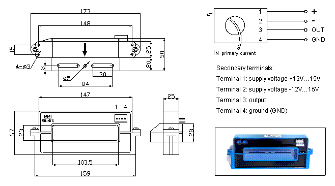   Open-loop Hall current sensor CHK-1000Y2, 2000Y2, 3000Y2, 6000Y2